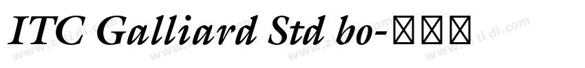 ITC Galliard Std bo字体转换